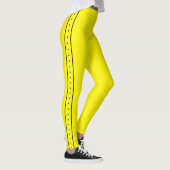 Lemon Yellow Leggings with Black Side Stripe (Rechts)