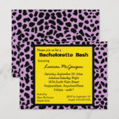 Lemon Yellow Leopard Print Party Kaart (Voorkant / Achterkant)