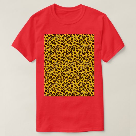 Lemon Yellow leopard Spots Animal Print Pattern Gr T-shirt (Design voorkant)