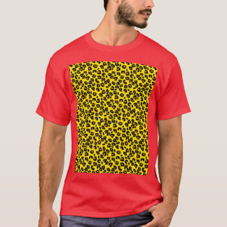Lemon Yellow leopard Spots Animal Print Pattern Gr T-shirt
