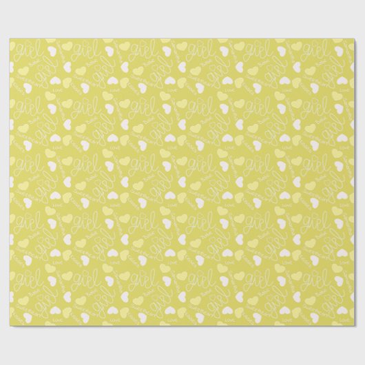 Lemon Yellow Love Cadeaupapier (Vlak)