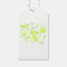 Lemon Yellow Love Hearts Cadeaulabel