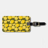 Lemon Yellow Modern Fun Cute Bagagelabel (Voorkant horizontaal)