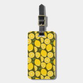 Lemon Yellow Modern Fun Cute Bagagelabel (Voorkant verticaal)