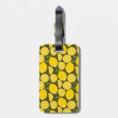 Lemon Yellow Modern Fun Cute Bagagelabel (Achterkant verticaal)