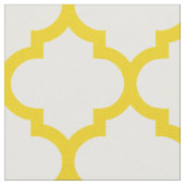Lemon Yellow Moroccan Trellis Pattern Fabric Stof (Close Up)