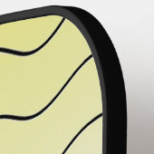 Lemon Yellow Name Initial Black Calligraphy Text Pickleball Paddle (Links Detail)