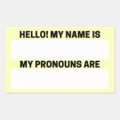 Lemon Yellow Name & Pronoun Labels (Voorkant)
