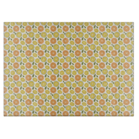Lemon yellow orange  Pattern  Snijplank (Voorkant)