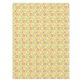 Lemon yellow orange  Pattern white  Tafelkleed (Voorkant)