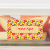 Lemon yellow pattern Labels with name (Aangebracht)