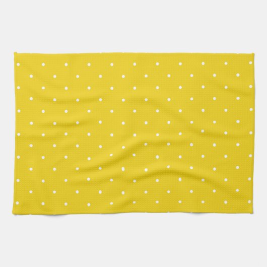 Lemon Yellow Polka Dot Kitchen Towels Theedoek (Horizontaal)