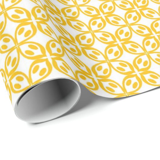 Lemon Yellow Print Cadeaupapier (Rol Hoek)
