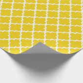 Lemon Yellow Quatrefoil Tiles Pattern Cadeaupapier (Hoek)