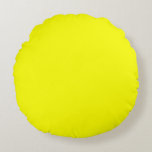 Lemon Yellow Round Sierkussen (16 inch) Rond Kussen<br><div class="desc">Dit is voor de kussendelaars. Cool!</div>