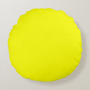 Lemon Yellow Round Sierkussen (16 inch) Rond Kussen
