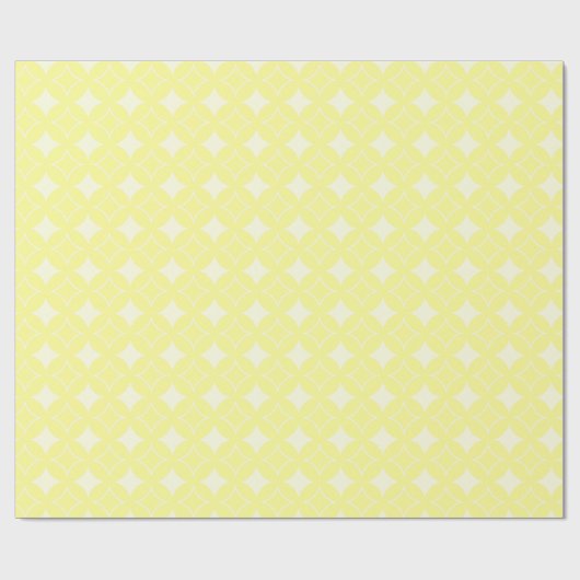 Lemon yellow shippo-patroon cadeaupapier (Vlak)