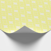 Lemon yellow shippo-patroon cadeaupapier (Hoek)