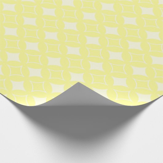 Lemon yellow shippo-patroon cadeaupapier (Hoek)
