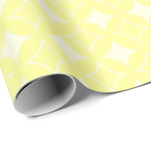 Lemon yellow shippo-patroon cadeaupapier (Rol Hoek)
