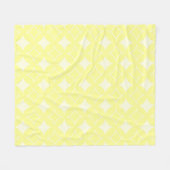 Lemon yellow shippo-patroon fleece deken (Voorkant (Horizontaal))