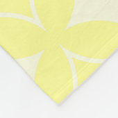 Lemon yellow shippo-patroon fleece deken (Hoek)