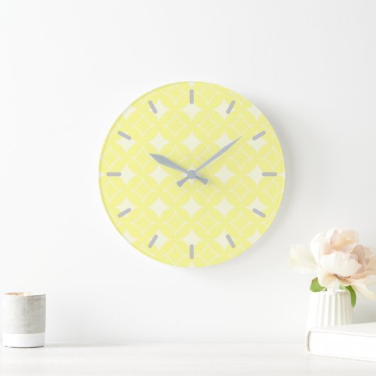 Lemon yellow shippo-patroon grote klok (Huis)
