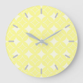Lemon yellow shippo-patroon grote klok