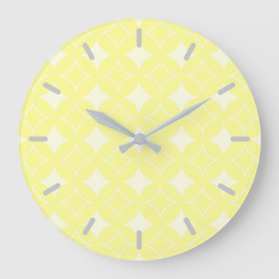 Lemon yellow shippo-patroon grote klok