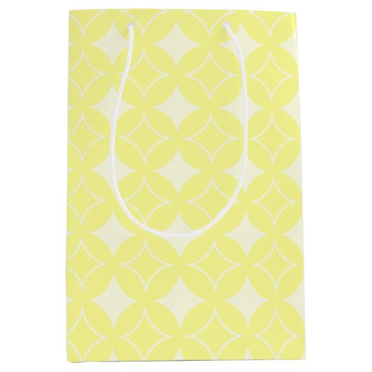 Lemon yellow shippo-patroon medium cadeauzakje (Voorkant)