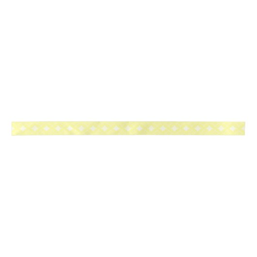 Lemon yellow shippo-patroon satijnen lint (Voorkant)