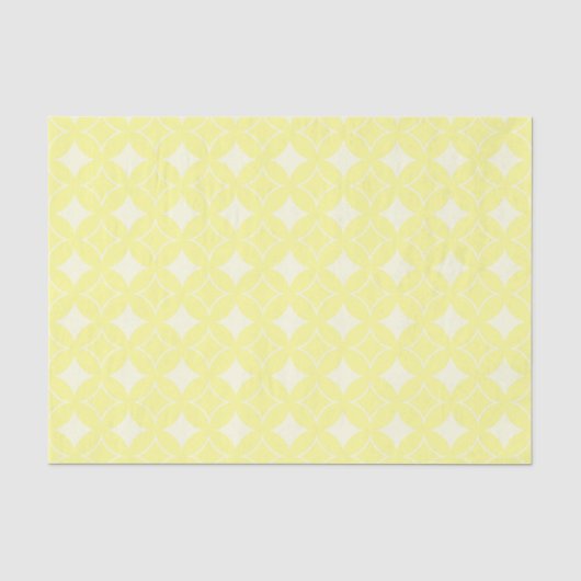 Lemon yellow shippo-patroon tissuepapier (Voorkant)