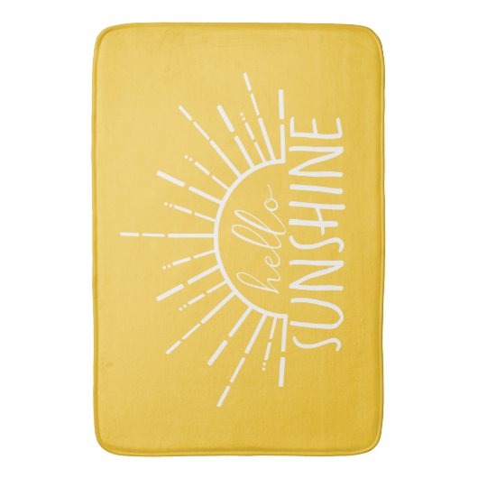 Lemon Yellow Simple Hallo Sunshine Badmat (Voorkant Verticaal)