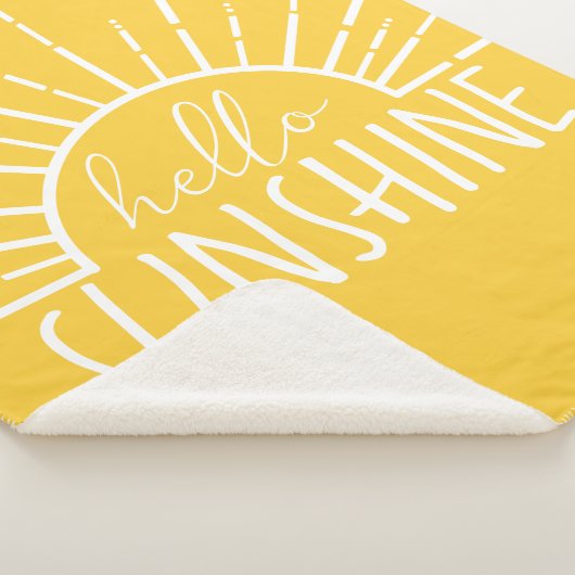 Lemon Yellow Simple Hallo Sunshine Sherpa Deken (3/4)