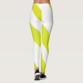 Lemon Yellow Striped Vibrant Leggings (Achterkant)