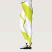 Lemon Yellow Striped Vibrant Leggings (Links)