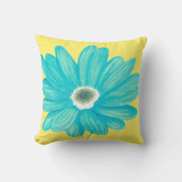 Lemon Yellow Summer Floral Sierkussen