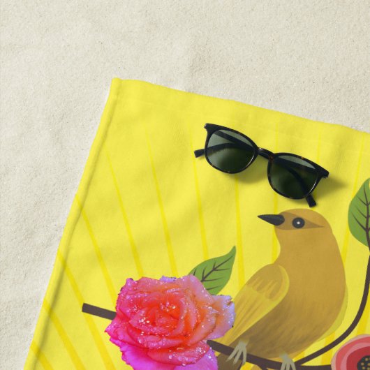 Lemon Yellow Sunshine & Dew Drops Strandlaken (In situ)