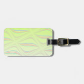 Lemon Yellow Swirly Pattern Bagagelabel (Voorkant horizontaal)
