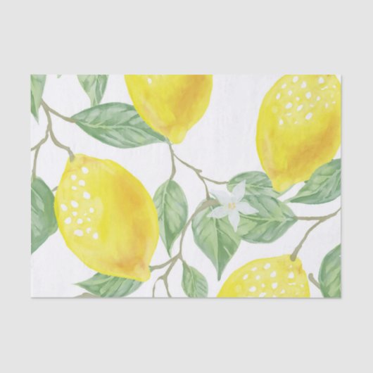 Lemon Yellow Tissue Paper ontlepagina Tissuepapier (Voorkant)