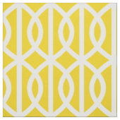 Lemon Yellow Trellis Pattern Fabric Stof (Swatch)