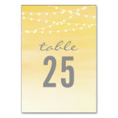 Lemon Yellow Waterverf String Lights Kaart (Achterkant)