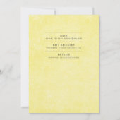 Lemon Yellow Wedding Instant Digital Download Kaart (Achterkant)