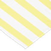 lemon yellow & white stripes korte tafelloper (Hoek)