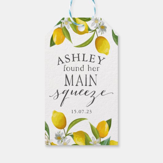 Lemon, ze vond haar belangrijkste knijptas cadeaulabel (Achterkant)