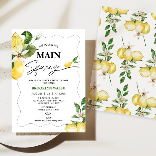 Lemon Ze vond haar belangrijkste Squeeze Vrijgezel Kaart