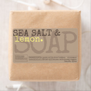 Lemon Zee Zout Zeep Professional Product Packaging Etiket