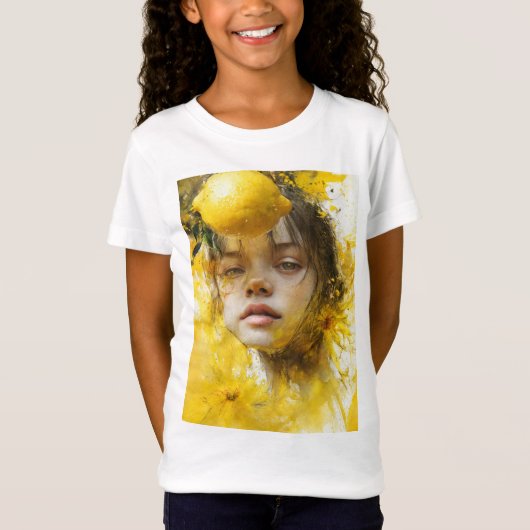 Lemon Zest: Een portret van jeugdige uitstraling" T-shirt (Voorkant)
