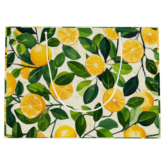"Lemon Zest Gift Bag" Groot Cadeauzakje (Voorkant)