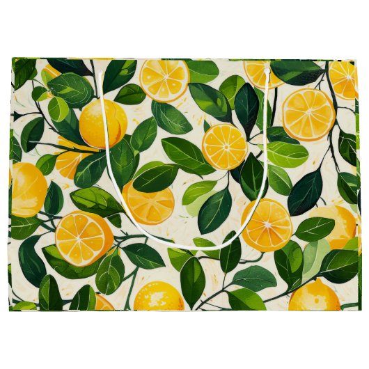 "Lemon Zest Gift Bag" Groot Cadeauzakje (Achterkant)